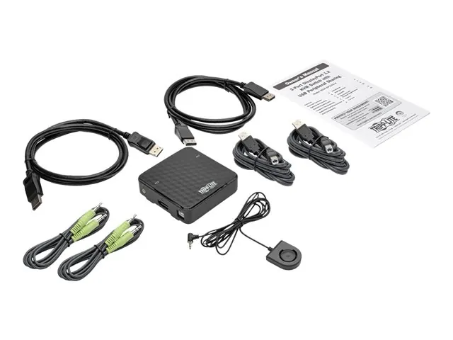 KVM 2 puertos con audio Cables DisplayPort Tripplite 5