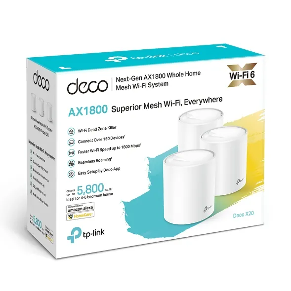 Access Point TP-LINK Deco X20 (1 unidad) Home Mesh Wifi6 3