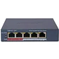 Switch de 4 Puertos Ethernet Hikvision, Conmutador PoE inteligente Fast Ethernet de 4 puertos - Miniatura 2