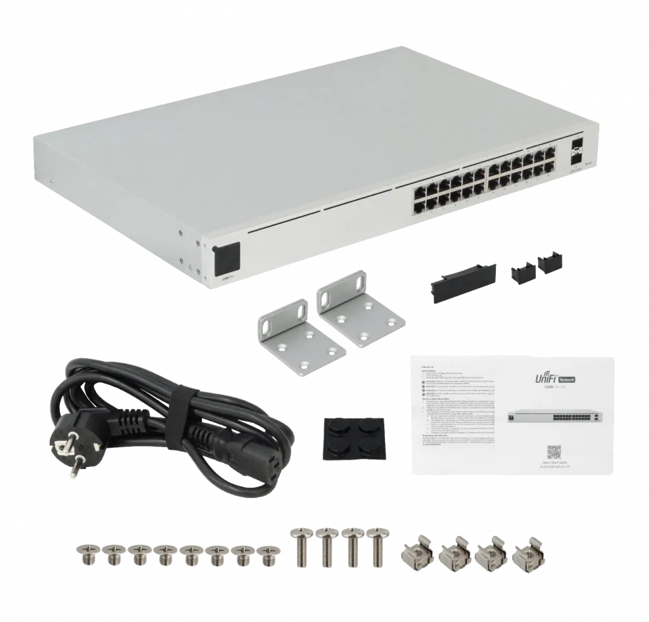 Switch Gestionado de Capa 3 con 24 x Gigabit y 2 x SFP+ de 10G, Ubiquiti UniFi Switch Pro 24 10