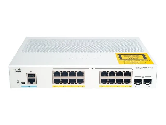 Switch Cisco Catalyst 1000 16-port GE PoE 2x1G SFP 2