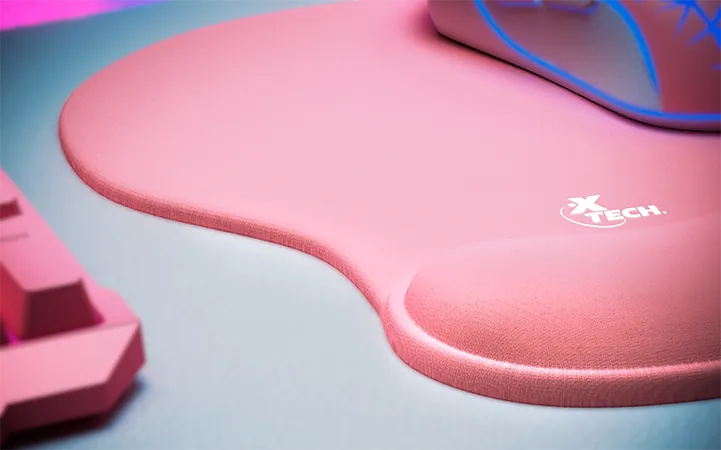 Mouse Pad Skadi Gamin Gel con soporte para muñeza Rosa XTA-530 Xtech 5