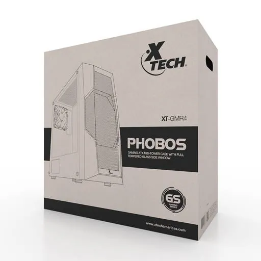 Gabinete Gamer Xtech PHOBOS XT-GMR4, Vidrio Templado, Color Negro 3