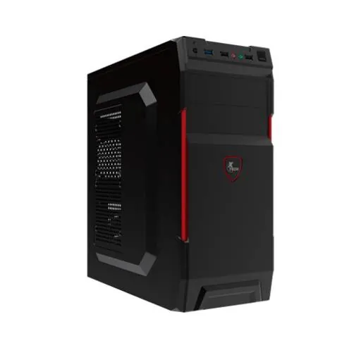 Gabinete Gamer Xtech XTQ-214, Con Fuente de Alimentación 600W PS, ATX, Color Negro y Rojo 2