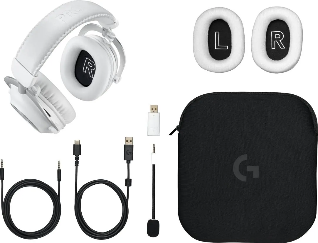 Audífonos Gamer Inalámbrico Logitech Pro X 2 Lightspeed, 2.4GHz, Bluetooth, PC, PS4, PS5, White 6