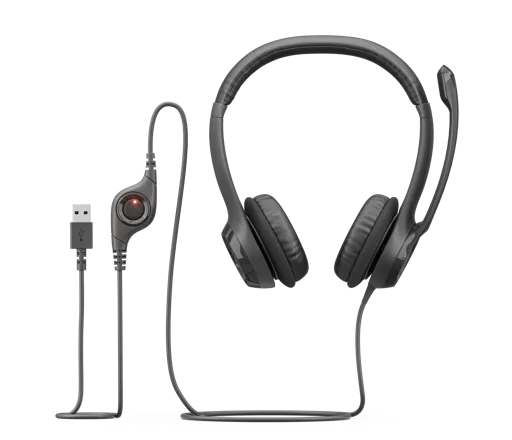 Audífonos con Micrófono H390 Logitech ClearChat Comfort , Alámbrico, USB, Negro 5