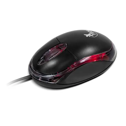 XTECH MOUSE OPTICO 3 BOTONES USB NEGRO-ROJO 2