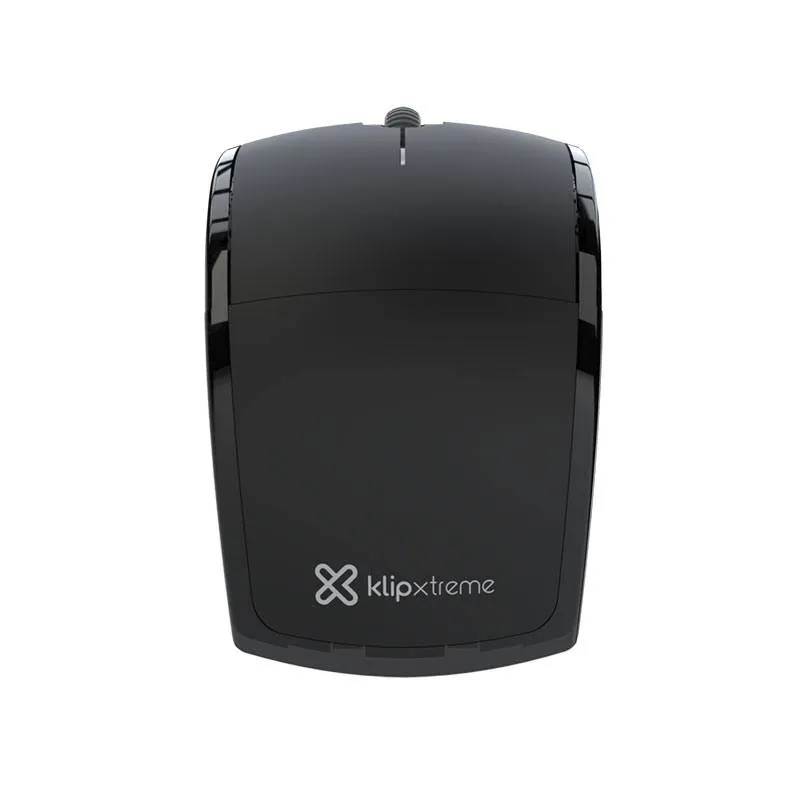 Mouse inalámbrico plegable de tres botones Klip Xtreme Lightflex KMW-375BK, Ergonómico, Negro 3