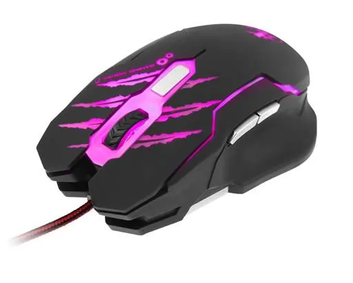 Mouse Óptico Xtech XTM-610, 6 Botones, 3200DPI, Wired, USB, Negro con Iluminación 3