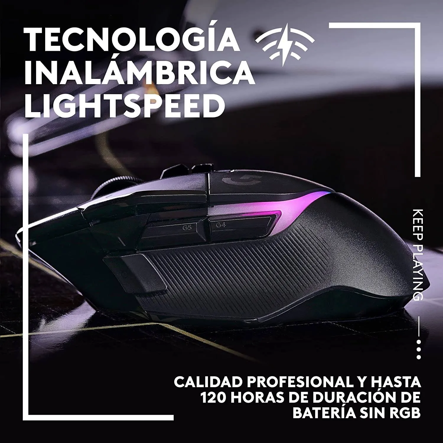 Mouse Gamer Inalámbrico Logitech G502 X Plus, 13 Botones, 25600 DPI, Negro 8
