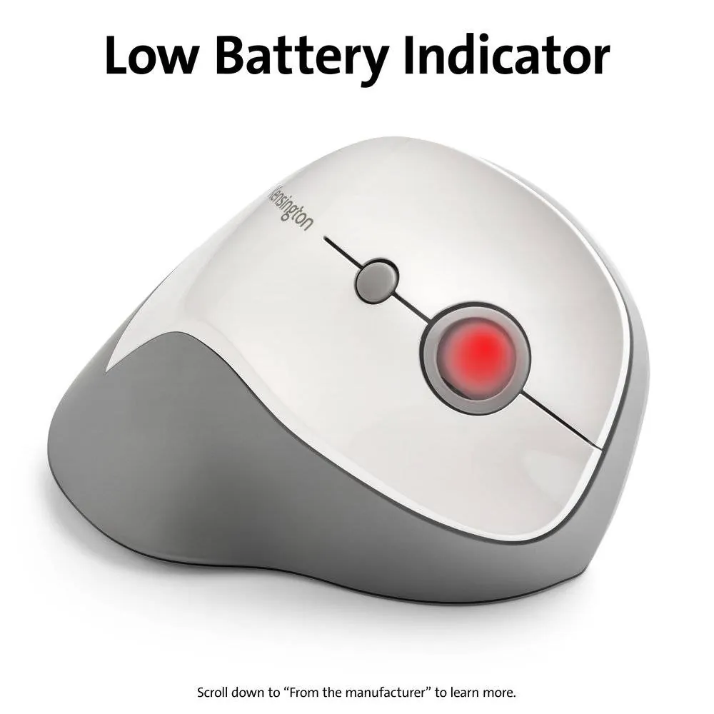 Mouse Vertical Pro Fit Kensington, 6 Botones, Wireless, Gray 7