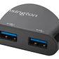 Adaptador hub Portable Kensington PocketHub, 2 x USB-B + 2 x USB-C, Negro - Miniatura 3