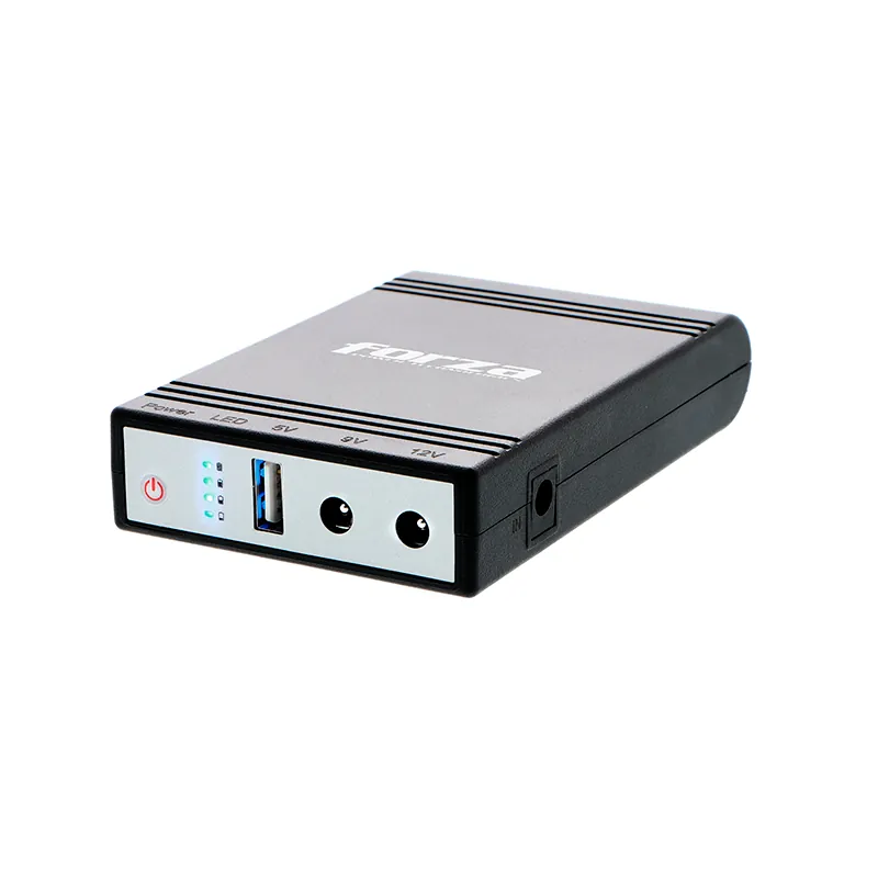 Mini UPS Forza DC-140USB 14W, USB, Salidas 5V/9V/12VCC, NEMA 1-15P Portátil 2