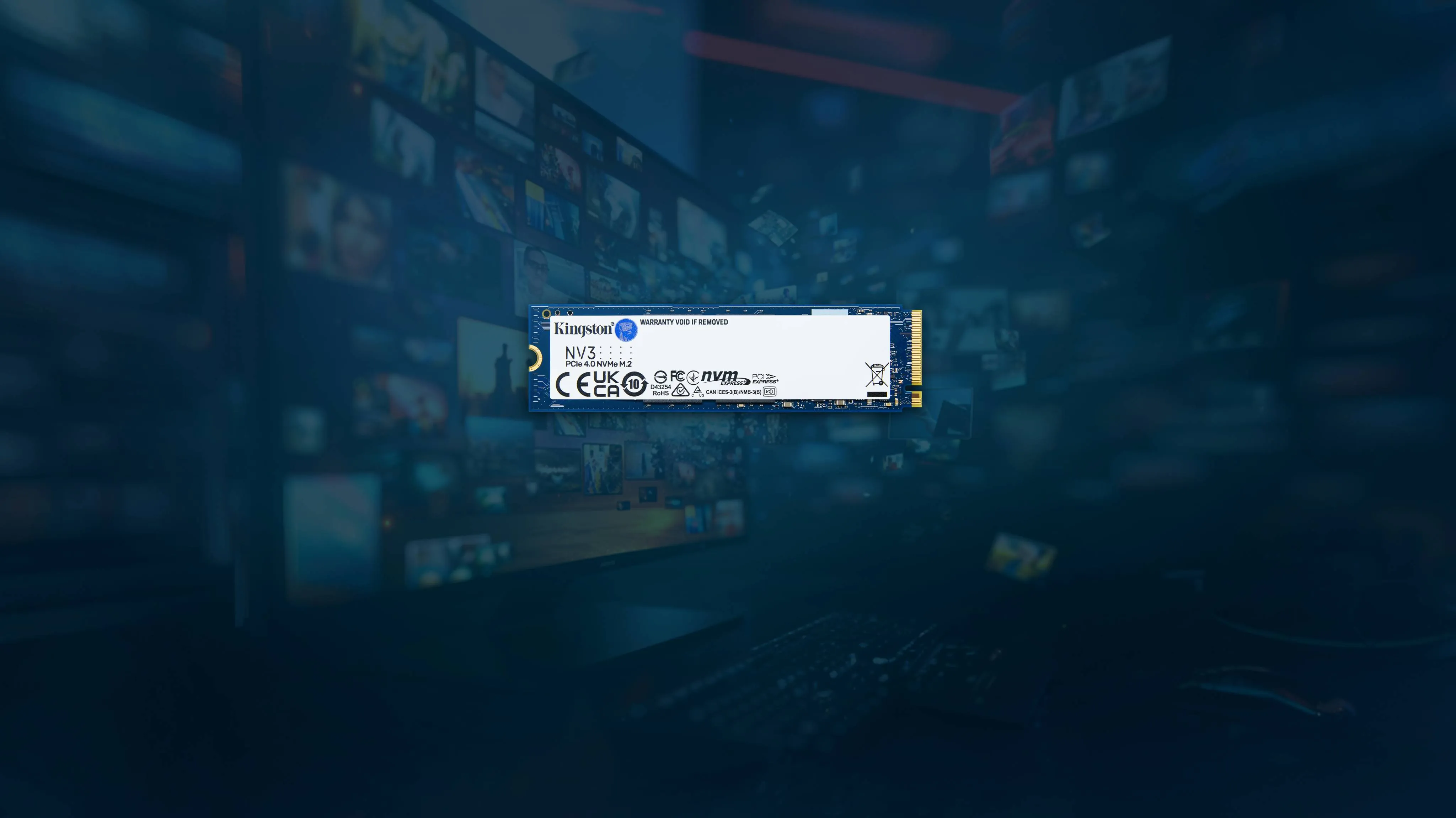 Unidad SSD Kingston NV3, 500GB, M.2 2280, NVMe PCIe 4.0 x4, Lectura 6000MB/s Escritura 5000MB/s 10