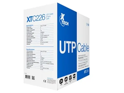 Caja cable UTP CAT6 305 metros 24AWG color gris CCA Xtech 2