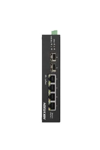 Switch Hikvision DS-3T0506HP-E-HS con 4 Puertos PoE, 60W, y Gestión Inteligente 2