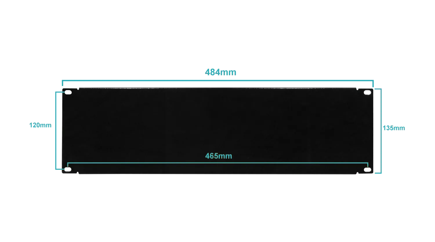 Tapa ciega 3U cubre espacio rack 19 pulgadas fierro negro Linkmade 2