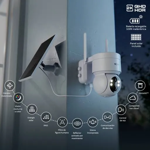 Cámara Solar Inteligente Wi-Fi PTZ Nexxt Solutions NHC-OP20S, 1080p Full HD, para Exteriores 3