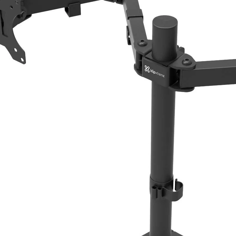 KlipX soporte doble monitor 13-32