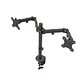 KlipX soporte doble monitor 13-32