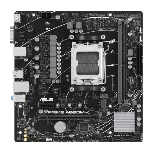 Placa Madre ASUS Prime A620M-K, Socket AM5, DDR5, m.2 PCIe 4.0, 1GbE, HDMI, VGA, m-ATX 2