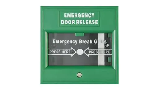 Pulsador de Emergencia Hikvision DS-K7PEB de Rotura de Cristal, color verde 2