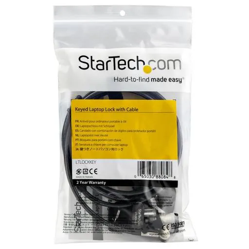 Candado de Seguridad con Llave para Portátiles StarTech - Protección Antirrobo 5