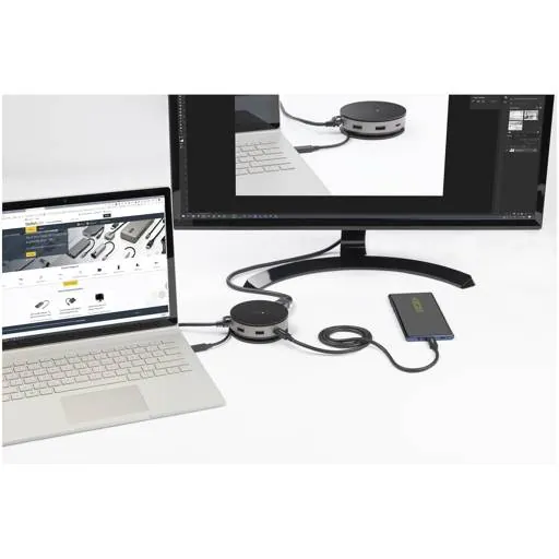 Docking Station StarTech.com, USB-C a HDMI, DisplayPort, VGA, 2x USB 3.2, 75W PD PassTrough, GbE 3