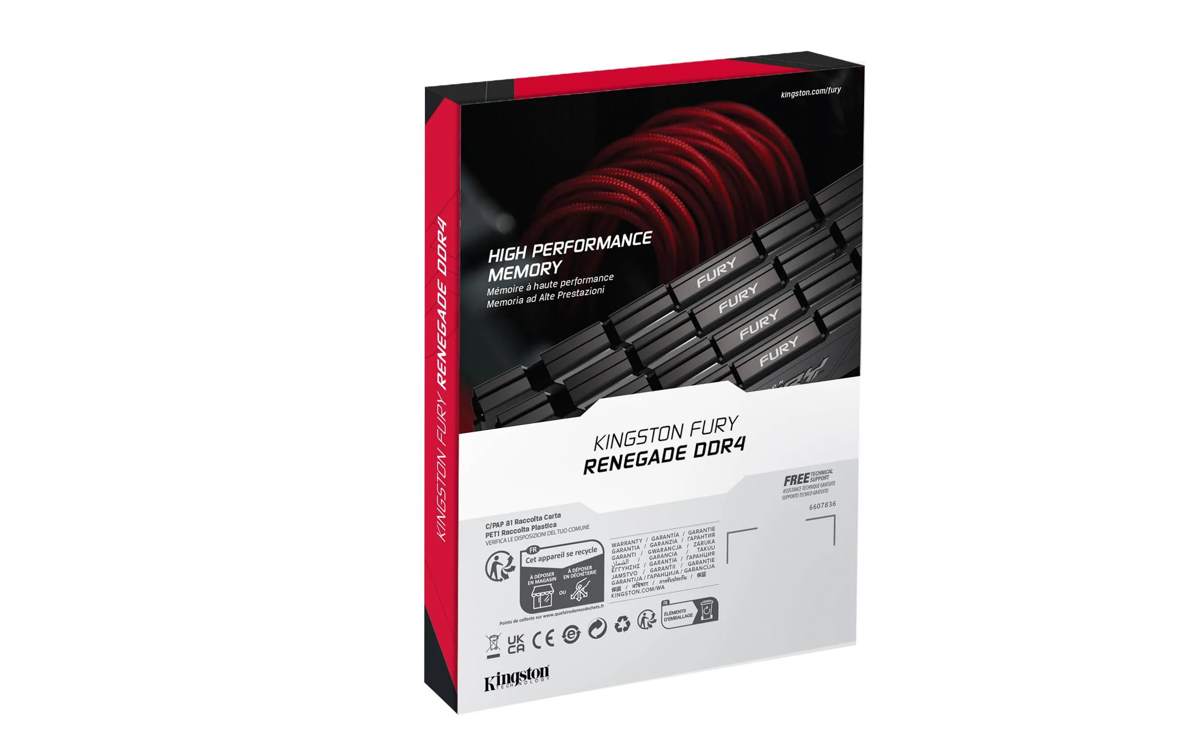 Memoria RAM DDR4 8GB 3200MT/s Kingston Fury Renegade, CL16, UDIMM, 1.35V 7
