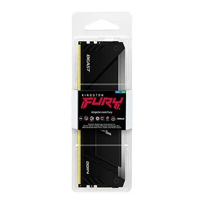 Memoria RAM DDR4 8GB 3600MT/s Kingston Fury Beast RGB, CL17, DIMM, 1.35V 5
