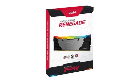 Memoria RAM DDR4 32GB 3600MT/s Kingston Fury Renegade, RGB, Color Negro con Gris 4