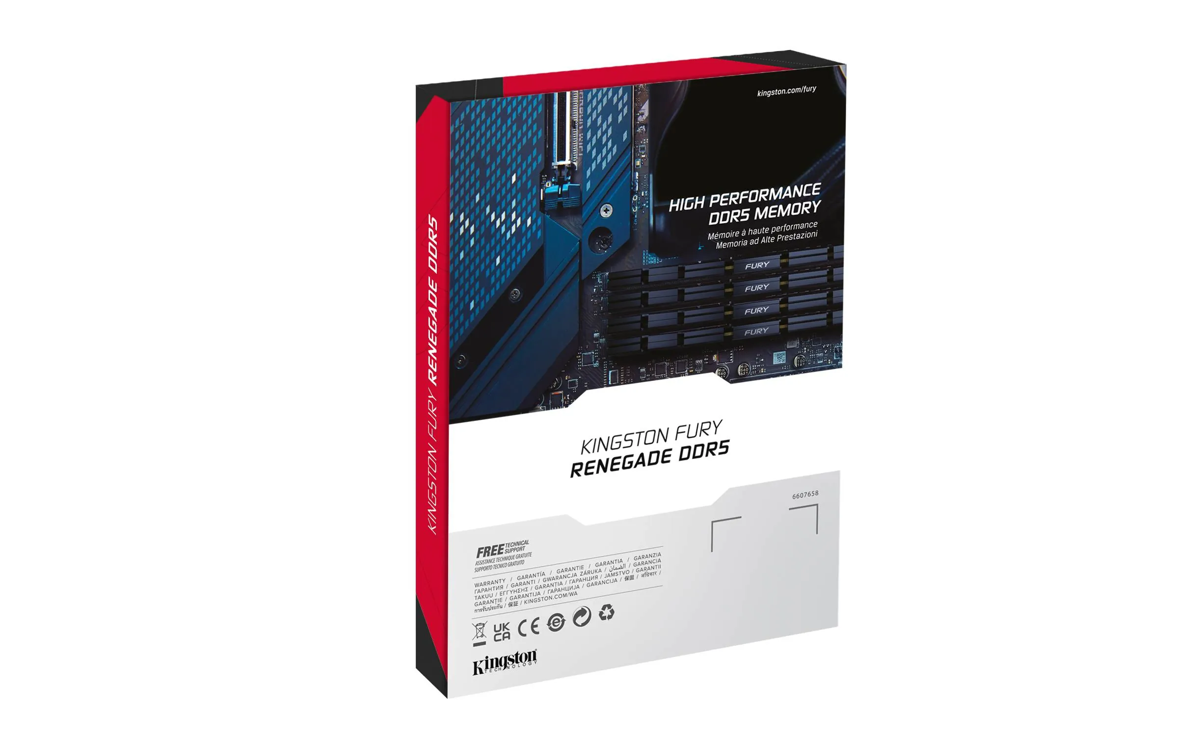 Memoria Ram DDR5 48GB 6000MT/s CL32 FURY Renegade Silver/Black XMP, Non-ECC Unbuffered DIMM 8
