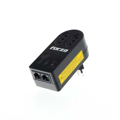 Protector de Voltaje Forza 900J/1500W, 2 Tomas de Corriente, Giro de 350°, RJ45-220V, Negro 3