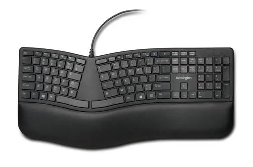 Teclado Ergonómico Kensington Pro Fit, Teclas Silenciosas, Inclinación Ajustable, Negro 2