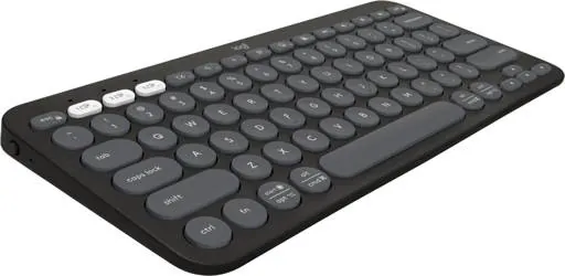 Teclado Bluetooth® Pebble Keys 2 K380s, Estilizado y minimalista con teclas personalizables, Grafito 3