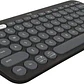 Teclado Bluetooth® Pebble Keys 2 K380s, Estilizado y minimalista con teclas personalizables, Grafito - Miniatura 3