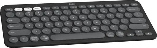 Teclado Bluetooth® Pebble Keys 2 K380s, Estilizado y minimalista con teclas personalizables, Grafito 4