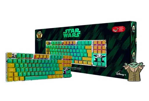 Teclado Gamer Primus Gaming BALLISTA80T TKL, Limited Edition GROGU, Color Verde, en Español 4