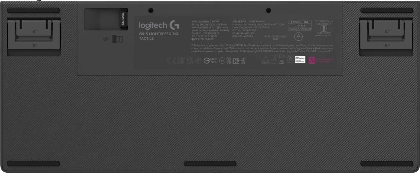 Teclado Gamer Inalámbrico Logitech G515 Lightspeed TKL, Layout Ingles, Negro 5