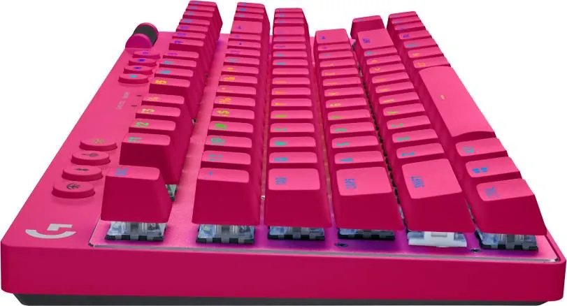 Teclado Gamer Inalámbrico Logitech PRO X TKL LIGHTSPEED, Mecánico, Switch GX Brown, Inglés, Magenta 4