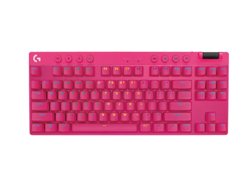 Teclado Gamer Inalámbrico Logitech PRO X TKL LIGHTSPEED, Mecánico, Switch GX Brown, Inglés, Magenta 7