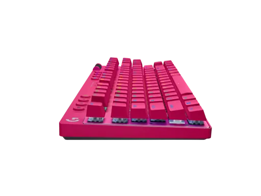 Teclado Gamer Inalámbrico Logitech PRO X TKL LIGHTSPEED, Mecánico, Switch GX Brown, Inglés, Magenta 8