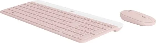 Kit de Teclado y Mouse Wireless Slim Combo MK470, 2.4GHz, USB, Rosado 2