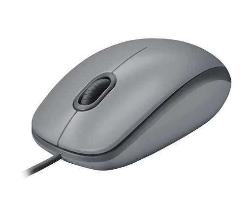 Mouse Logitech M110 SILENT, Tamaño Normal, Confortable, Wired, Click Silencioso, Silver 3