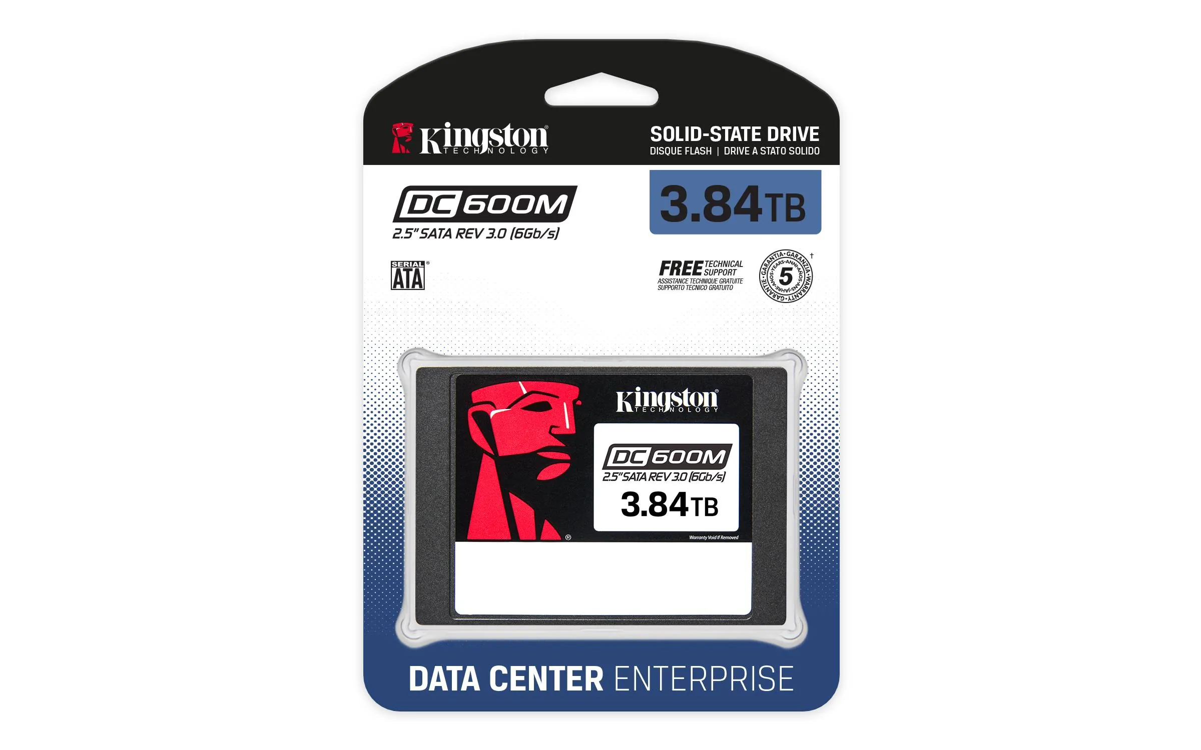 Disco SSD empresarial Kingston 3,84TB DC600M de 2,5”, Latencia y IOPS homogéneas 3
