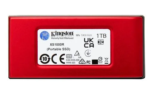 Disco Portatíl SSD Externo Kingston XS1000 1TB USB 3.2 Gen 2 Rojo, Lectura 1050MB/s 2