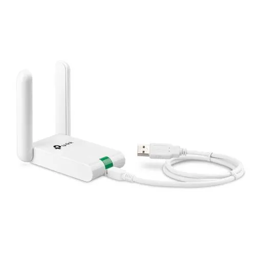 Adaptador de red USB inalámbrico de alta ganancia a 300Mbps TP-Link TL-WN822N, Dos antenas externas 3