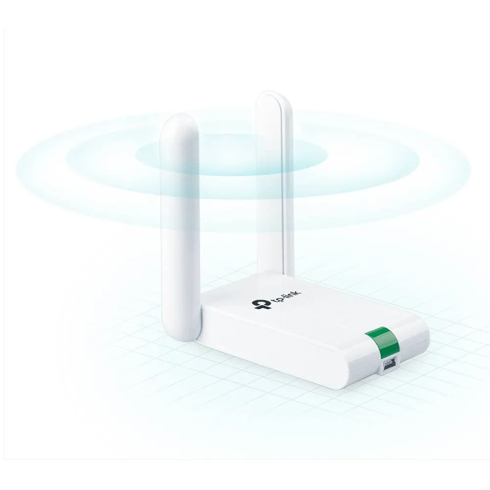 Adaptador de red USB inalámbrico de alta ganancia a 300Mbps TP-Link TL-WN822N, Dos antenas externas 5