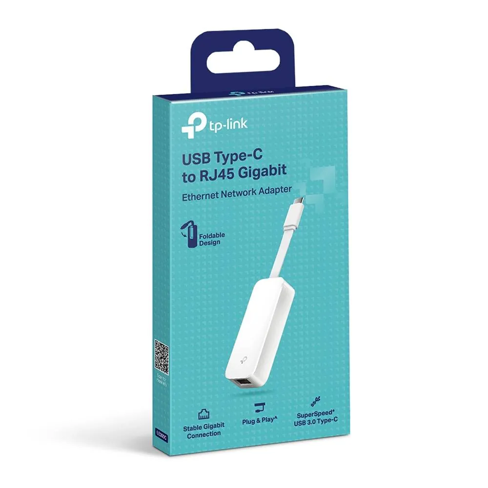 Adaptador de red USB Type-C a RJ45 Gigabit Ethernet TP-Link UE300C, Plug and Play 7