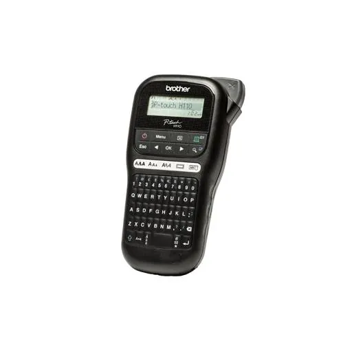 Rotuladora portátil de fácil uso Brother PT-H110BK, velocidad 20mm/seg, 3 fuentes,14 encuadres 4